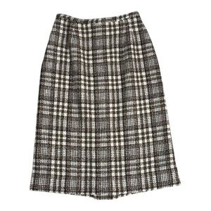 LOUBELLA ORIGINALS California Vintage Classic Plaid Tweed Skirt 2 4 S XS Midi
